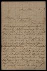 Letter from M. Bayard Clarke to Major Thomas Sparrow